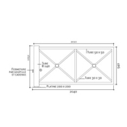 Barrière tournante décorative de maîtrise d'accès - 203129 - Longueur 2010 mm - Tube acier et système pivotant_1
