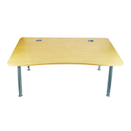 Bureau droit couleur bois d'occasion - 160x80x75 cm - Fonctionnel et ergonomique_1