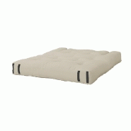 Canapé futon convertible HIPPO SOFA - Beige - Matelas 140x200 cm - Épaisseur 25 cm_1