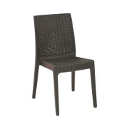 Chaise en résine SELENE - Stamp - Polypropylène tissé - Utilisation intérieure et extérieure - Empilable par 8_1