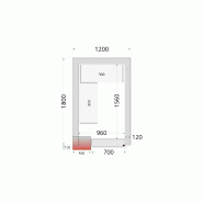 Chambre froide négative CRNF1218 Blanc 1200 x 1800 x 2200 mm TEFCOLD_1