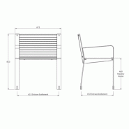Fauteuil SQUARE accoudoirs stratifié compact_1