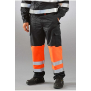 Pantalon multirisques atex haute visibilité orange fluo réf. 601*atx - bandes rétroréfléchissantes ignifuges - poches genouillères_1