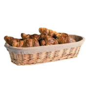 Banneton long en osier avec tissu en toile de jute 40x15x9cm - par 6 - pour viennoiseries et pains_1