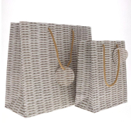Sacs en papier imitation osier 20+10X25cm - par 12_1