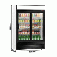 Armoire à boissons double portes coulissantes avec canopy - 880L_1