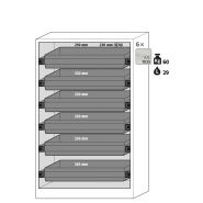 Armoire de sécurité Q-CLASSIC-30 modèle Q30.195.116 - Réf 31003-061-33653 - Type 30 avec portes battantes, testée NF EN 14470-1_1