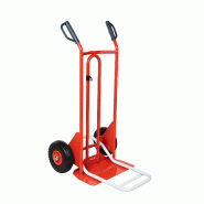 Diable à poignées à garde classique - 190259 – Bavette fixe + repliable - Roues pneumatiques_1