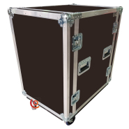 Flight case 14U rack 19 pouces - contreplaqué finition phénolique ou vinyle, roulettes en option_1
