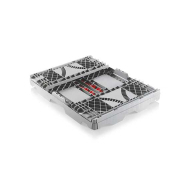 Rehausse plastique pliante pour palettes - 600x800 mm - modèle REH68PE, parois ajourées et compatible couvercle_1