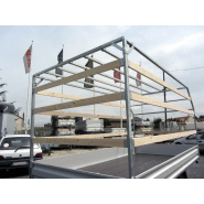 Remorque plateau - Humbaur HT 354118 - 2 essieux, roues dessous, ridelles alu, PTAC 3500 kg_1