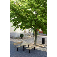 Table publique Ekeby - Hags - Hardwood/galvanisé - 8058447 - Montage 1h - 1300x660x710mm_1