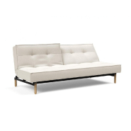 Canapé-lit convertible Innovation Living Splitback Styletto - pieds en chêne naturel - tissu bouclé Off White - 115x210 cm_1
