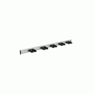 Rail porte outil aluminium 90cm +2fix30/40+3fix20/30 toolflex (support mural balais)_1