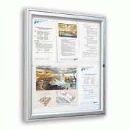 Vitrine simple face tradition - cadre aluminium 30mm - vitrage Plexichocs 4mm - anodisé ou peint RAL_1