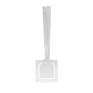 Marque-page en acier inoxydable avec ruban argenté - Carte de vœux personnalisable_1