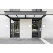 Applique murale ou hublot carré Sterlo IP65 LED 12.9W - 1500 lumens - 4000K - Acier inoxydable - Réf. 5883_1