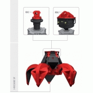 Grappins hydrauliques pour pelles et chargeurs RV1000 5P à RV2000C 6P - série RV Rozzi_1