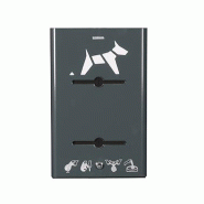 HYGECA Distributeur propreté canine mural rouleaux Gris Anthracite_1