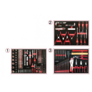 Servante d'atelier 6 tiroirs équipée avec 264 outils KS TOOLS - Réf. 8246134F - Plateau galvanisé, serrure centralisée et roues directionnelles_1