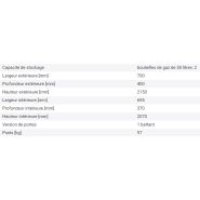 158049W - Armoire pour bouteilles de gaz 700mm - Galvanisée, époxy RAL 7035, stockage 2x50L_1