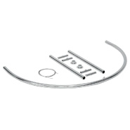 Cabine d'Essayage Demi-Cercle Chromée 98x98cm - Fixation Murale - Stabilité Assurée_1