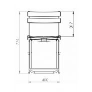 Square - chaise pliante tout métal - Rodet - traitée anti-corrosion - intérieur/extérieur - 22 teintes époxy_1