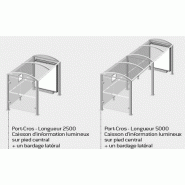 ABRI BUS PORT-CROS / STRUCTURE EN ACIER / BARDAGE EN VERRE TREMPÉ / AVEC BANQUETTE / 250 X 156 CM_1
