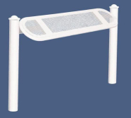 Assis-debout Agora - Structure en tube acier - Assise perforée en tôle acier - Fabrication française_1