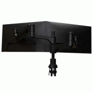 Bras d'écran R-Go Caparo, pour deux écrans, réglable par vérin à  gaz, capacité de charge 3-9 kg, 100_1