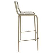 Chaise de bar d'extérieur empilable Avignon en aluminium finition taupe (3)_1