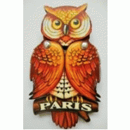 Magnet publicitaire personnalisé hibou - MDF découpé au laser - Fabriqué en France_1