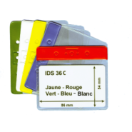 Porte-badge souple 2 faces - référence : ids36c - Lot de 100 - Format CB 86x54 mm_1