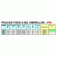 Poulie à corde fixe avec œil émerillon IPM - réa sur roulements avec graisseur axial - inoxydable_1