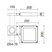 Spot à fixer sur mât Tina IP65 LED SMD 26W 4000K - Aluminium anthracite - Extérieur_1