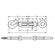 18-45 - Tendeur d'arrimage Emile Maurin - lanterne anneau et crochet en acier zingué blanc_1