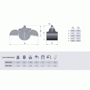 Bennes preneuses pour grues TGS12-40 - Intermercato - ouverture 1,23 m, 60 kg, pour grues forestières jusqu'à 2 tonnes-mètre_1