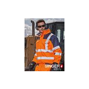 Blouson haute visibilité intempéries - Type aviateur - Bandes rétro-réfléchissantes - Doublé polaire - Blavio_1