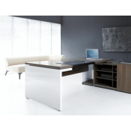 Bureau de direction élégant avec piétement en mélamine MITO - Ref : MIT3_1