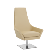 Fauteuil Anak dossier haut - neuf - système giratoire - base en acier chromé_1