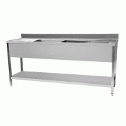 Plonge inox 2 bacs 2000x700mm avec 2 égouttoirs_1