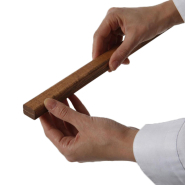 Porte-affiche magnétique en bois foncé - Profilés 60 cm - Réf : 213315_1