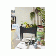 Table de culture Green Basics XXL Living - Noir - Plastique - 36.5 x 75.5 x 65.1 cm - 56L - Résistante au gel et UV_1