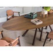 Table de réunion ovale Bergame - Volia - H76 x L280 x P120 - Piétement acier et plateau mélaminé - Capacité 10 personnes_1