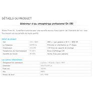 EA-250 - Fontaine à eau atmosphérique - Accair Water - Capacité de stockage 110L - Générateur d'eau atmosphérique 250L/jour_1