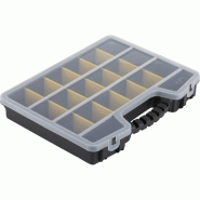 Malette plastique Terry Storage - 5 compartiments - l.39.5 x h.6 x p.30.5 cm - poignée ergonomique et couvercle transparent à double fermeture_1