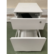 Meuble sous paillasse de laboratoire d'occasion - 2 tiroirs - sur roulettes - P2208-1834_1
