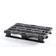 Palette de distribution en plastique 1200x800 mm - BL-1208DISPLAS - Plateau plein ou ajouré, 9 pieds emboîtables_1