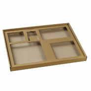 Plateau Ecokraft avec calage Quartz carton 36,6x29,5x6,5cm - par 50_1