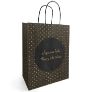 Sac kraft Eclat noir et or 26+12X32 cm - par 50_1